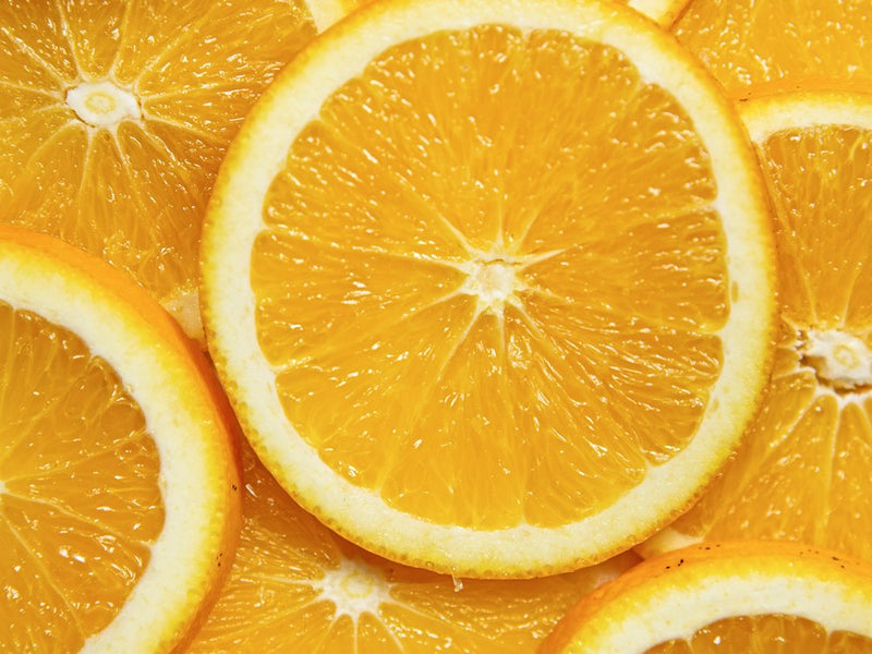 Fatias de laranja, vitamina C