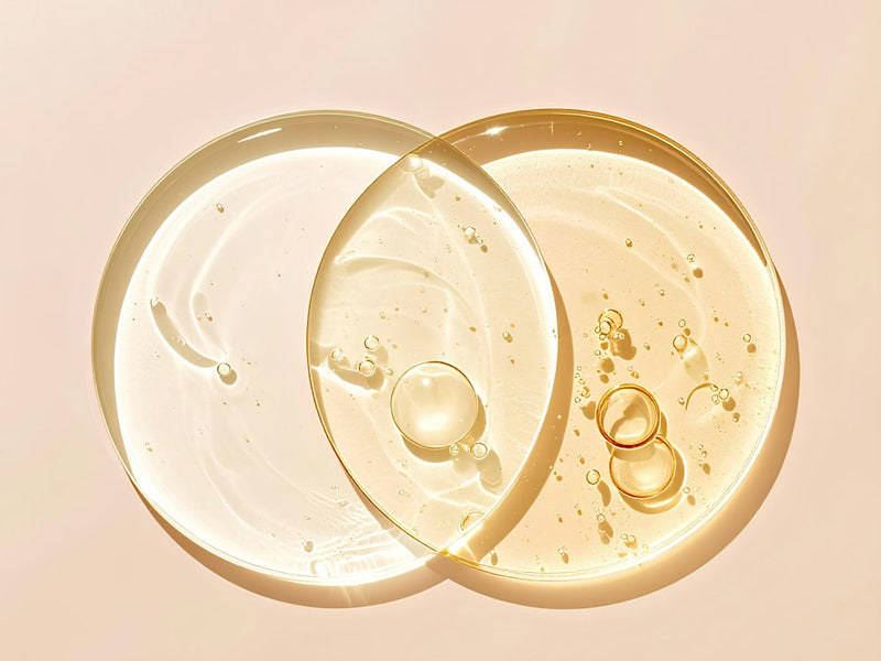Gotas de sérum dourado
